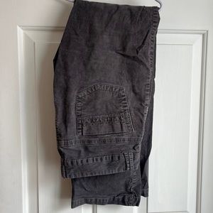 Prana straight leg corduroy gray women's pants 6